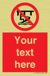 Custom Do not use watercraft in the vicinity of piers